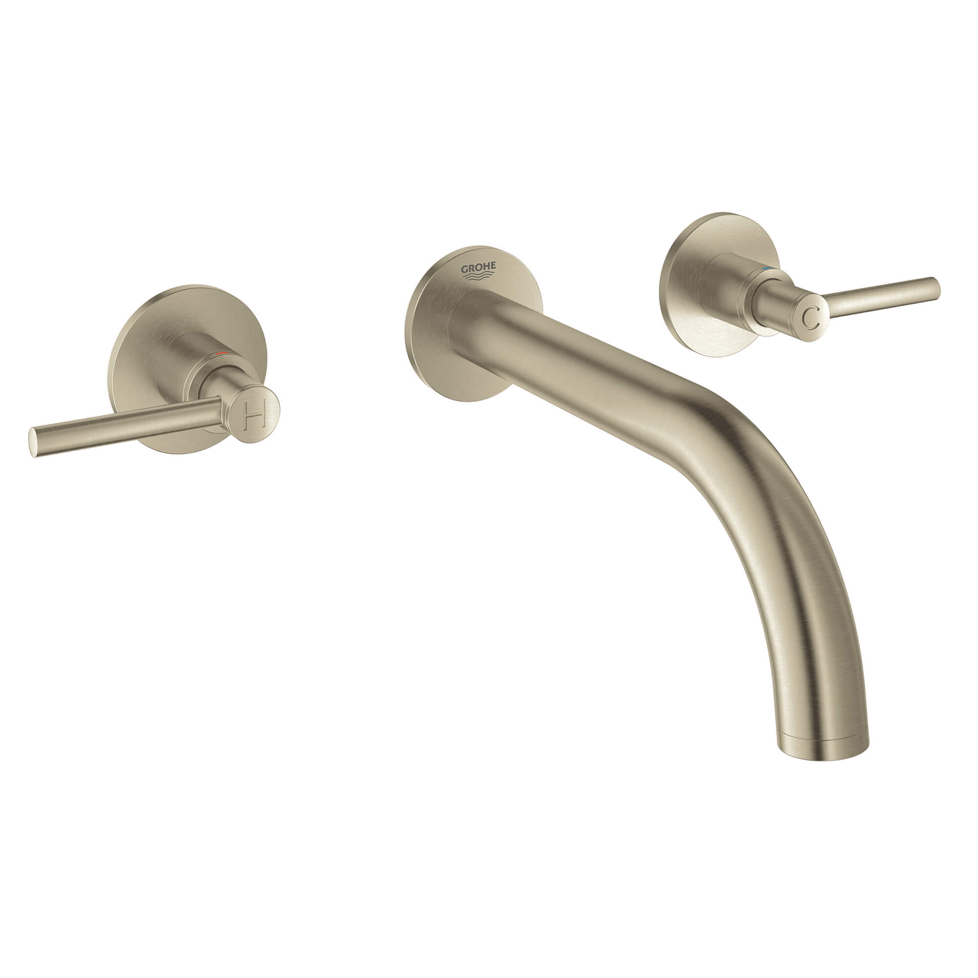 Lever Handles Pair GROHE BRUSHED NICKEL